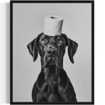 Danua Banyo Duvar Sanatı Baskı Poster, Köpek Evcil Hayvan Tuvalet Kağıdı Posterler Baskılar Ev Resim Resim Sanat Eseri Dekor 134 (Danua, 8 x 10 inç, Çerçevesiz)