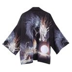 Daoba Erkek Mont, Yaz Cosplay Japon Yedi Nokta Kollu Kimono Erkek ve Kadın Pelerin Ceket Üst Bluz, gri, M