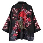 Daoba Erkekler kadınlar japon Kimono hırka - ilkbahar ve yaz çin tarzı antik stil bornoz hırka güneş koruyucu elbise pijama ceket ceket, 1, L