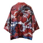 Daoba Erkekler kadınlar japon Kimono hırka - ilkbahar ve yaz çin tarzı antik stil bornoz hırka güneş koruyucu elbise pijama ceket ceket, 24, M
