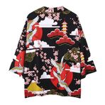 Daoba Erkekler kadınlar japon Kimono hırka - ilkbahar ve yaz çin tarzı antik stil bornoz hırka güneş koruyucu elbise pijama ceket ceket, 4, XL