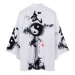 Daoba Erkekler kadınlar japon Kimono hırka - ilkbahar ve yaz çin tarzı antik stil bornoz hırka güneş koruyucu elbise pijama ceket ceket, 8, XL