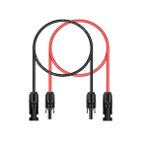 Daohaodeli Güneş Uzatma Kablosu Güneş Paneli Kablo Tel Dişi/Erkek Güneş Konnektörü Güneş Paneli Adaptörü, 3.3ft 10AWG Kırmızı+Siyah 1 Çift, Güneş Panelleri, Güneş Işıkları, Rüzgar Enerjisi için.