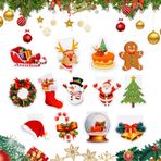DAOUZL Noel ayraç, 13 adet mıknatıslı ayraç, çocuk, mıknatıslı, klipsler, yan işaretleme klipsleri, okul, ev, ofis için