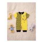 DaphKids Taraftar Bebek Yazlık Tulum 2'li Set - Sarı Lacivert