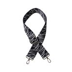 DAPHNE HOME DESİGN Polyester Kolon Ayarlanabilir Çanta ve Telefon Askısı Gümüş Metal Aksesuarlı 120 CM ZEBRA DESEN