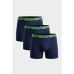 DAPHNE SPORT 3'lü Kutu Premium Erkek Boxer%95 Pamuk Esnek Likralı Konforlu Terletmeyen İç Giyim, Lacivert, 2XLARGE