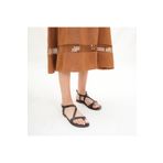DaphneSandals El Yapımı Hakiki Deri Kahve Bodrum Sandaleti - 5007