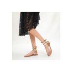 DaphneSandals Hakiki Deri Gold Bodrum Sandaleti - K2127