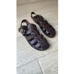 DaphneSandals Hakiki Deri Kahve Erkek Bodrum Sandaleti - 1020