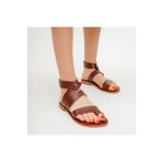 DaphneSandals Hakiki Deri Kızıl Taba Kadın Bodrum Sandaleti - 2049