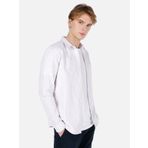 Dar Kesim Shirt Yaka Çizgili Bej Erkek Uzun Kol Gömlek Cl1066850