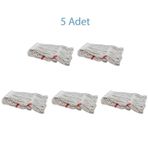 Dar Yedek Islak Mop Paspas Ucu Başlığı Püskül -17 Cm. -pamuklu -350 Gram. -beyaz 5 Adet