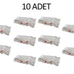 Dar Yedek Islak Mop Paspas Ucu Başlığı Püskül -17 Cm. - Pamuklu - Beyaz - 350 Gram. - 10 Adet