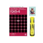 Dara Yayınları 1984 - George Orwell - İş Bankası Yayınları - 9786254052033 - Sarı Fosforlu Kalem - Defterli Seti