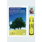 Dara Yayınları Üç Büyük Usta - Stefan Zweig - İş Bankası Kültür Yayınları - Sarı Fosforlu Kalem - Not Defter Seti