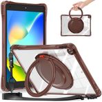 Darbeye Dayanıklı Koruyucu Kılıf iPad 10.2 inç 9. Nesil ile Uyumlu iPad 10.2 9./8./7. Nesil (2021/2020/2019) Kılıf Sağlam Stand, Omuz Askısı TPU zy (Çikolata)