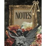 Dark Academia Angel & Vintage Floral Print Composition Notebook: A Moody Vintage Theme College Ruled Notebook With 120 Lined Pages For Notes, Writing, and Journaling