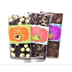 Dark Brown 300 gr Antep Fıstığı - Fındık - Badem Bitter Tablet Çikolata