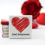 Dark Brown Chocolates & Confections 48 Adet Seni Seviyorum Yazılı Madlen Çikolata