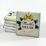 Dark Brown Chocolates & Confections 48 Adet Yılbaşı Yeni Yıl Tebrik Çikolatası MUTLU YILLAR Yazılı Madlen Hediyelik