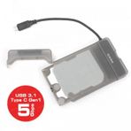 Dark DK-AC-DSE210 Storex E210 2.5 inç USB 3.1 Gen1 Type-C Çıkarılabilir Başlıklı Şeffaf Sata Disk Kutusu