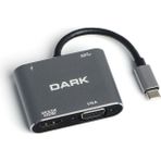 Dark DK-AC-U31XHDV 4in1 USB C to HDMI VGA + USB3.0 + PD Dönüştürücü