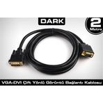 Dark DK-CB-DVIXVGAL200P5 2 mt Görüntü Kablosu