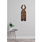 Dark Flamingo El Yapımı Ahşap Üç Boyutlu Afrika Kabile Maskesi Duvar Süsü 69 x 19