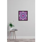 Dark Flamingo El Yapımı Ahşap Üç Boyutlu Fas Geometri Desen Duvar Süsü 35 x 35-1