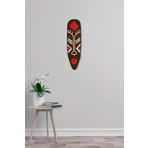 Dark Flamingo El Yapımı Ahşap Üç Boyutlu Geleneksel Afrika Kabile Maske Duvar Süsü 51 x 10