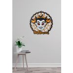 Dark Flamingo El Yapımı Ahşap Üç Boyutlu Halloween Cadılar Bayramı Duvar Süsü 51 x 51