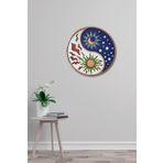 Dark Flamingo El Yapımı Ahşap Üç Boyutlu Yin Yang Duvar Süsü 51 x 51