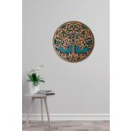 Dark Flamingo El Yapımı Üç Boyutlu Ahşap Mandala Hayat Ağacı Duvar Süsü 50 x 50