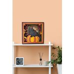 Dark Flamingo El Yapımı Üç Boyutlu Helloween Kedisi Temalı Çocuk Odası Ahşap Biblo 22 x 20