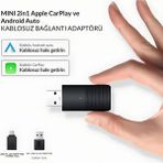 Dark Mini Pro Duo 2in1 Araç Kiti Wireless/Kablosuz Apple Carplay ve Android Auto Adaptörü(DK-VA-MPD1)