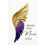 Dark Purple & Gold Angel Notebook: Hardcover Journal with Motivatixonal Quote: Stylish Writing Companion for Thoughts, Creativity, and Personal Growth