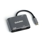 Dark USB 3.1 Type-C 4K UHD HDMI VGA Dönüştürücü Adaptör