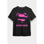 Darkhane Anneler Günü Süper Anne Siyah Unisex Tişört T-Shirt - 001-Siyah - 2XL