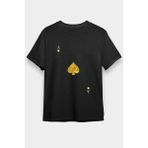 Darkhane As - Iskambil Kağıdı Siyah Tişört Siyah Unisex Tişört T-Shirt - 001-Siyah - XL