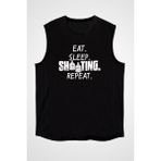 Darkhane Atıcılık - Shooting Siyah Unisex Kolsuz Tişört Kesik Kol T-Shirt - 001-Siyah - XS