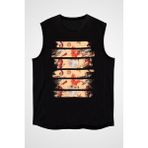 Darkhane Balon Balığı Siyah Unisex Kolsuz Tişört Kesik Kol T-Shirt - 001-Siyah - 2XL