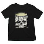 Darkhane Bateri Kuru Kafa Siyah Unisex Çocuk Tişört T-Shirt - 001-Siyah - 11 - 12 Yaş