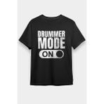 Darkhane Bateri Modu Açık Siyah Unisex Tişört T-Shirt - 001-Siyah - XL