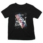 Darkhane Bateri Siyah Unisex Çocuk Tişört T-Shirt - 001-Siyah - 3 - 4 Yaş