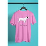 Darkhane Beyaz Bull Teriyer - Köpek Baskılı Unisex Pembe Tişört - T-Shirt UT002 - Şeker Pembe - 2XL