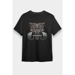 Darkhane Bodybuilding Kurt Siyah Unisex Tişört T-Shirt - 001-Siyah - M