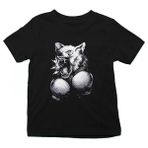 Darkhane Boksör Kurt Siyah Unisex Çocuk Tişört T-Shirt - 001-Siyah - 9 - 10 Yaş