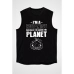 Darkhane Botanikçi Siyah Unisex Kolsuz Tişört Kesik Kol T-Shirt - 001-Siyah