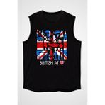 Darkhane Büyük Britanya Ingiltere Siyah Unisex Kolsuz Tişört Kesik Kol T-Shirt - 001-Siyah - 2XL